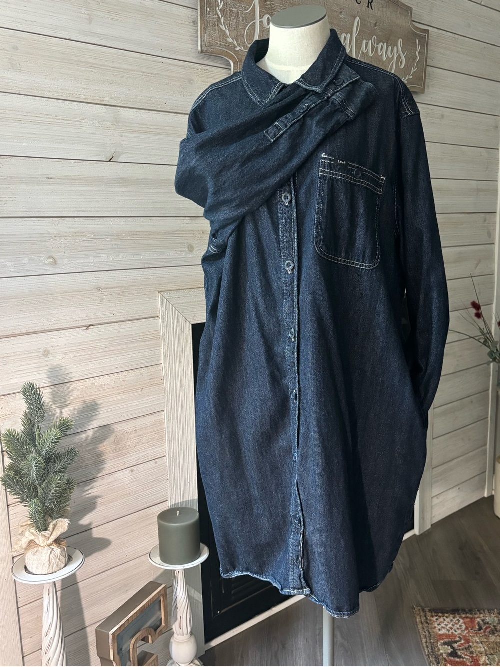 Lee Dark Blue Denim Dress *Pockets